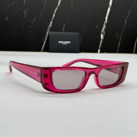 NEW SL553 003 SAINT LAURENT PINK VIOLET UNISEX SL 553 SAINT LAURENT SUNGLASSES - Picture 1 of 11